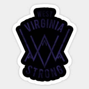 west virginia strong purple Sticker